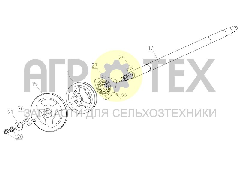 Контрпривод задний (РСМ-10.01.34.200В-01) (№1 на схеме)